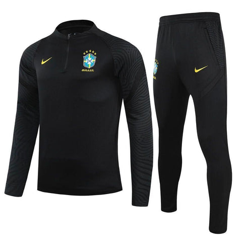 Conjunto Seleção Brasil 22/23 Preto - Nike - Com Ziper - Vilas Store