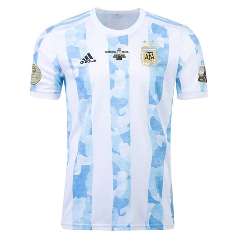 Camisa Seleção Argentina I [Final Copa América] 21/22 Adidas - Azul e Branca - Vilas Store