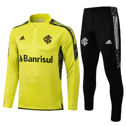 Conjunto Internacional 21/22 Verde Fluorescente e Preto - Adidas - Com Ziper - Vilas Store