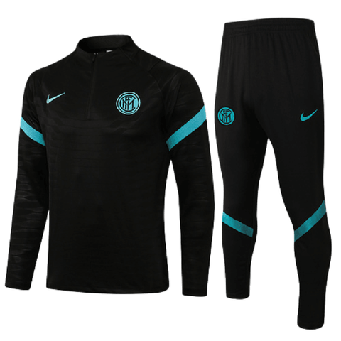 Conjunto Inter de Milão 21/22 Preto - Nike - Com Ziper - Vilas Store