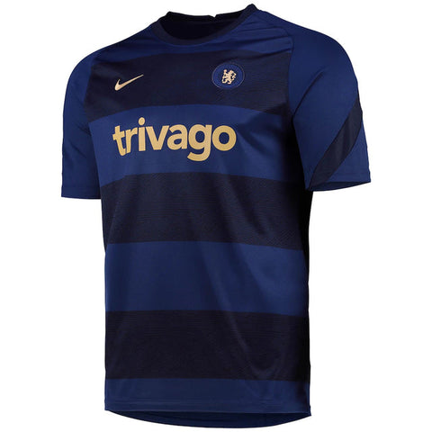 Camisa Pré-jogo Chelsea 21/22 Nike - Azul - Vilas Store