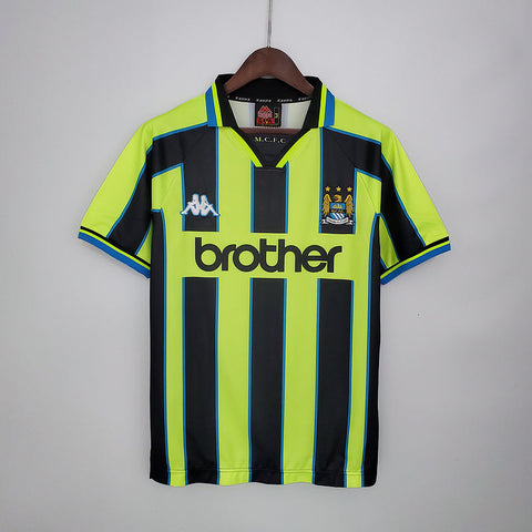 Camisa Manchester City Retrô 1998/1999 Amarela e Preta - Kappa - Vilas Store