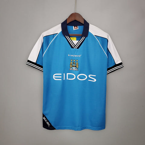 Camisa Manchester City Retrô 1999/2001 Azul - Vilas Store