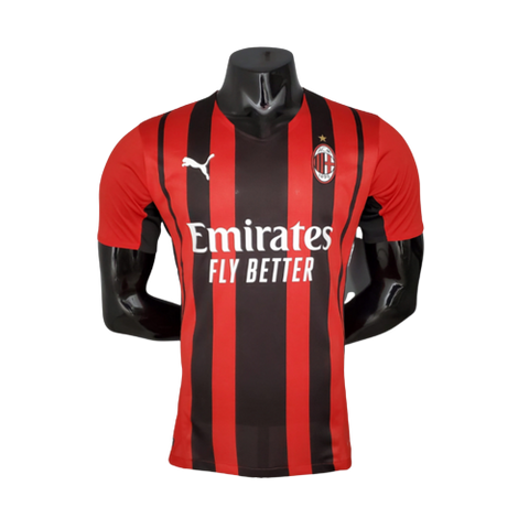 Camisa Milan 21/22 - Vermelha e Preta - Puma - Masculino Jogador - Vilas Store
