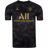 Camisa Pré-jogo PSG 20/21 Jordan - Preto e Dourado - Vilas Store