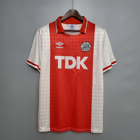 Camisa Ajax Retrô 1990-1992 Vermelha e Branca - Umbro - Vilas Store