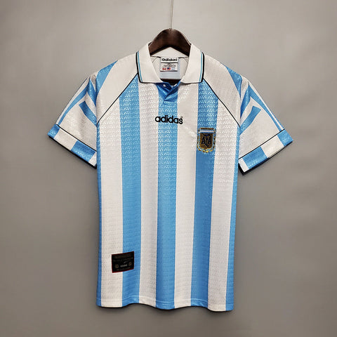 Camisa Seleção Argentina Retrô 1997-1998 Azul e Branca - Adidas - Vilas Store