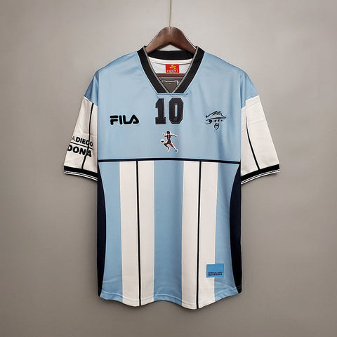 Camisa Seleção Argentina Retrô 2001 Azul e Branca- Fila - Vilas Store