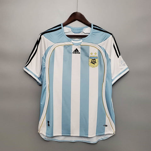 Camisa Seleção Argentina Retrô 2006 Azul e Branca- Adidas - Vilas Store