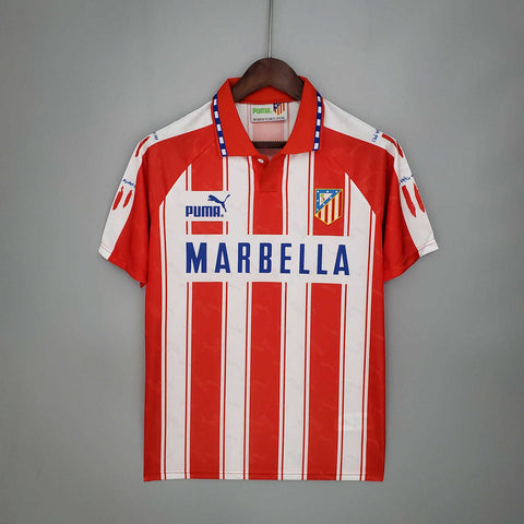 Camisa Atlético de Madrid Retrô 1994/1995 Branca e Vermelha - Puma - Vilas Store