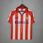 Camisa Atlético de Madrid Retrô 1995/1996 Branca e Vermelha - Puma - Vilas Store