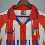 Camisa Atlético de Madrid Retrô 1995/1996 Branca e Vermelha - Puma - Vilas Store