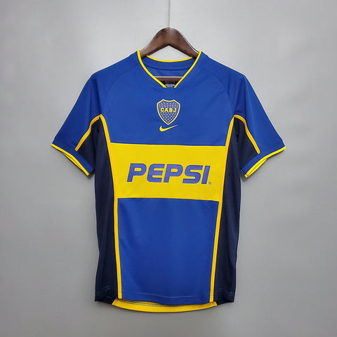 Camisa Boca Juniors Retrô 2002 Azul e Amarela - Nike - Vilas Store