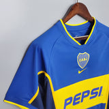 Camisa Boca Juniors Retrô 2002 Azul e Amarela - Nike - Vilas Store