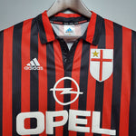 Camisa Milan Retrô 1999/2000 Vermelha e Preta - Adidas - Vilas Store