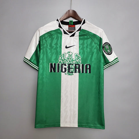 Camisa Nigéria Retrô 1996 Verde e Branca - Nike - Vilas Store