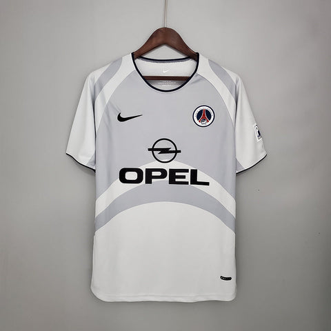 Camisa PSG Retrô 2001/2002 Branca e Cinza - Nike - Vilas Store