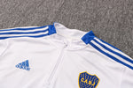 Conjunto Boca Juniors 21/22 Branco - Adidas - Com Ziper - Vilas Store