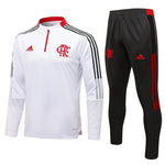 Conjunto Flamengo 21/22 Branca - Adidas - Com Ziper - Vilas Store