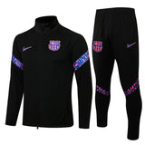 Conjunto Barcelona 21/22 Preta e Roxa - Nike - Com Fecho - Vilas Store