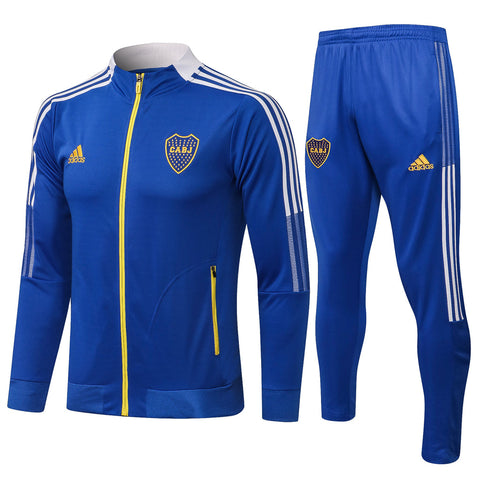 Conjunto Boca Juniors 21/22 Azul - Adidas - Com Fecho - Vilas Store