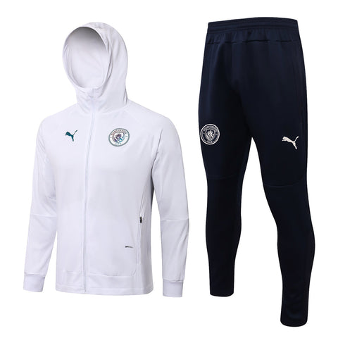 Conjunto Manchester City 21/22 Branco - Puma - Com Capuz - Vilas Store