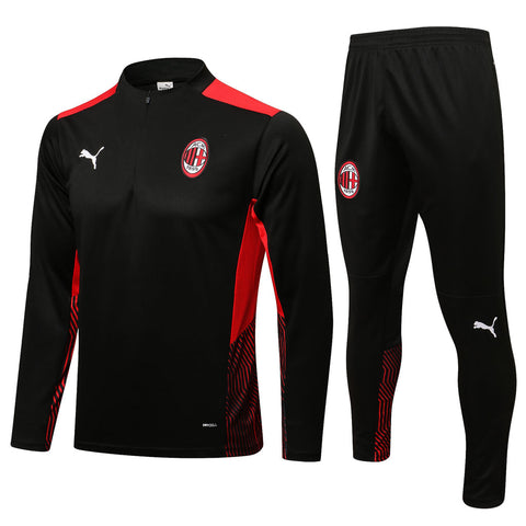 Conjunto Milan 21/22 Preta - Puma - Com Ziper - Vilas Store