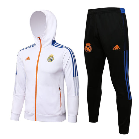 Conjunto Real Madrid 21/22 Branca - Adidas - Com Capuz - Vilas Store