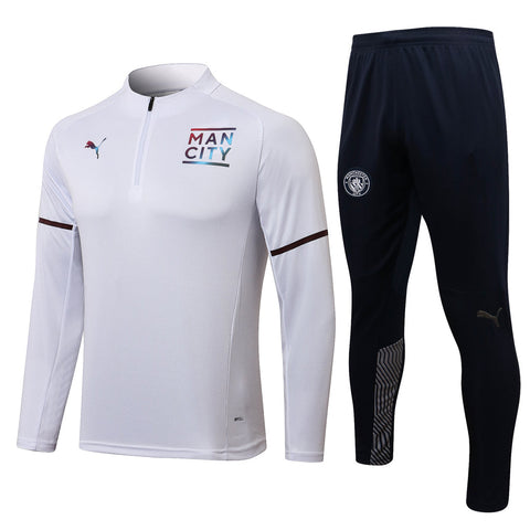 Conjunto Manchester City 21/22 Branca - Puma - Com Ziper - Vilas Store