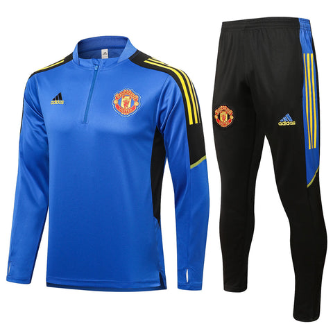 Conjunto Manchester United 21/22 Azul - Adidas - Com Ziper - Vilas Store