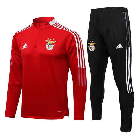 Conjunto Benfica 21/22 Vermelha - Adidas- Com Ziper - Vilas Store