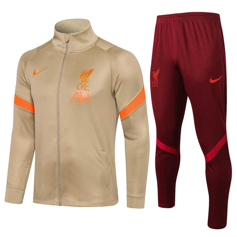 Conjunto Liverpool 21/22 Bege e Vermelho - Nike - Com Fecho - Vilas Store