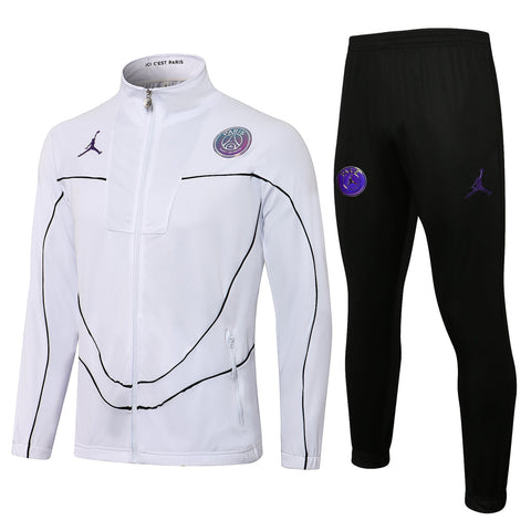 Conjunto PSG 21/22 Branco e Preto - Nike Jordan - Com Fecho - Vilas Store