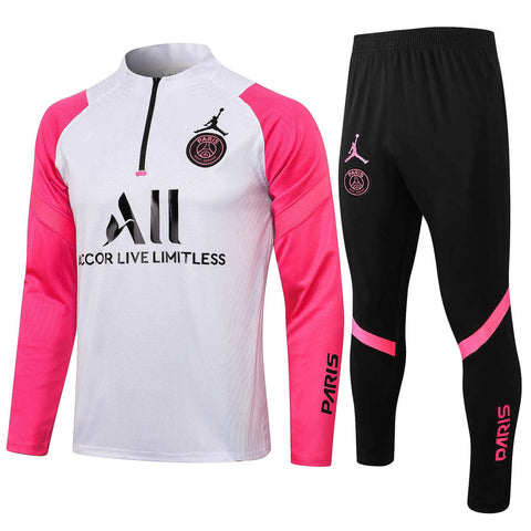 Conjunto PSG 21/22 Branco, Rosa e Preto - Nike - Vilas Store