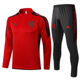 Conjunto Flamengo 21/22 Vermelho e Preto - Adidas - Com Ziper - Vilas Store