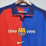 Camisa Barcelona 100 Anos Retrô 1999 Azul e Grená - Nike - Vilas Store