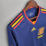 Camisa Manga Longa Seleção Espanha II 2010 Adidas - Azul - Vilas Store