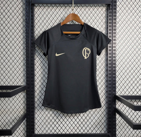 Camisa Feminina Corinthians Treino 22/23 Nike - Preto - Vilas Store