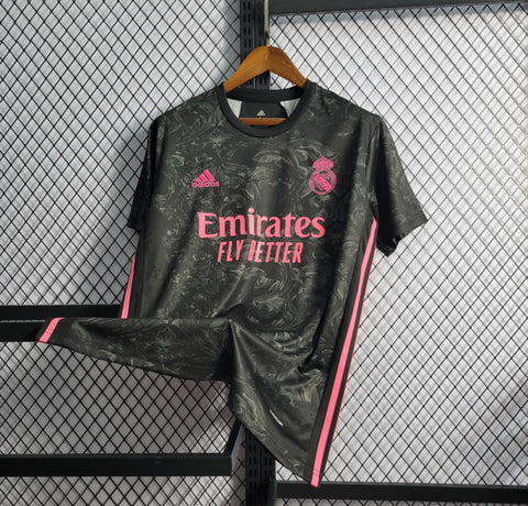 Camisa Real Madrid 20/21 Adidas - Preta e Rosa - Vilas Store