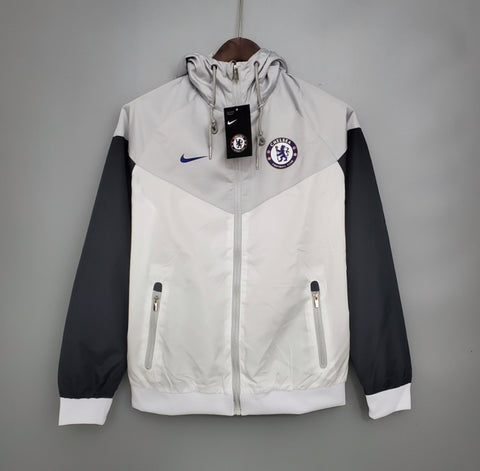 Corta-vento Chelsea Nike - Branco e Cinza - Vilas Store