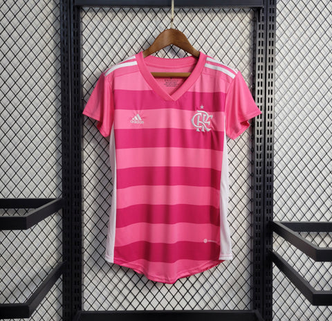 Camisa Feminina Flamengo Rosa 22/23 Adidas - Rubro Negro - Vilas Store