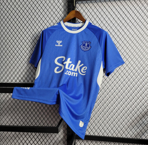 Camisa Everton I 22/23 Hummel - Azul - Vilas Store