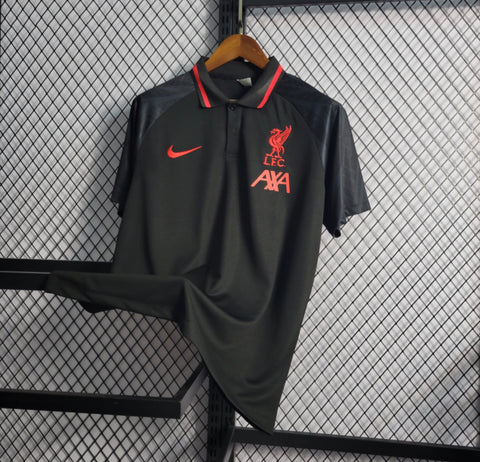 Camisa Liverpool Polo 22/23 Nike - Preto - Vilas Store
