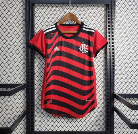 Camisa Feminina Flamengo III 22/23 Adidas - Rubro Negro - Vilas Store
