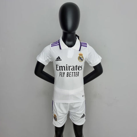 Kit Infantil Real Madrid 22/23 Adidas - Branco - Vilas Store