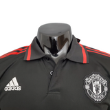 Camisa Polo Manchester United Preta - Masculina - Vilas Store