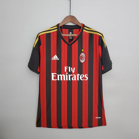 Camisa Milan Retrô 2013/2014 Vermelha e Preta - Adidas - Vilas Store