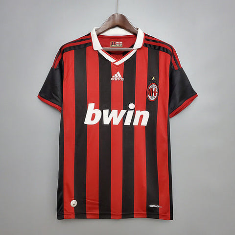 Camisa Milan Retrô 09/10 - Adidas - Vermelha e Preta - Vilas Store